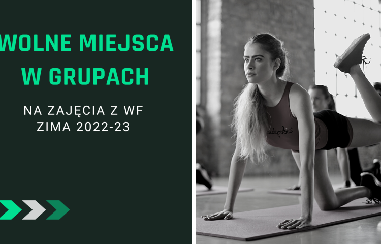 Wolne miejsca w grupach / Free places in groups for physical education